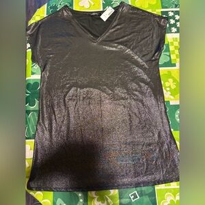 Reitmans Signature Black Shiny Top